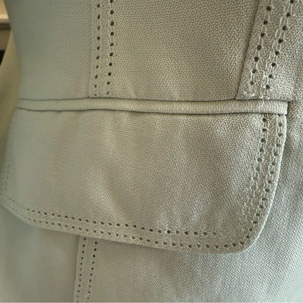Ann Taylor Light Green Linen Blazer